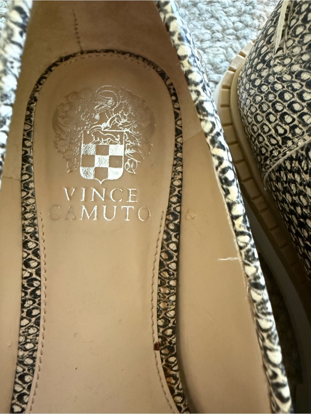 Vince Camuto Leopard-Print Slip-On Loafers in Beige and Black - Picture 6 of 6